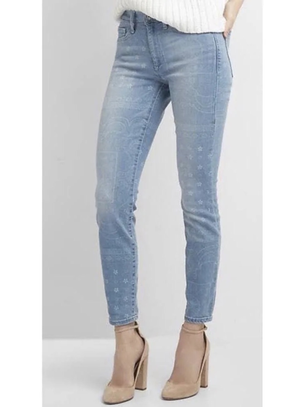 Gap - Women's Print Bleached Ankle Jeans